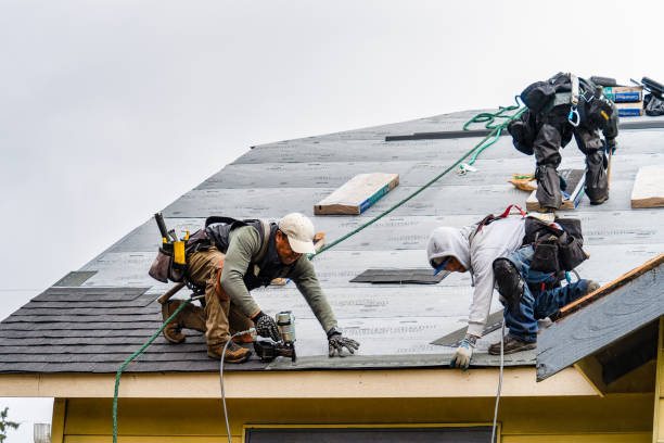 Professional Gutter Installation technician working in Cardington, OH